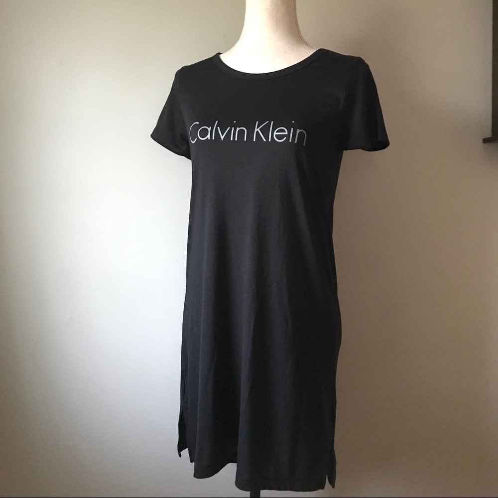 Calvin Klein Logo T-shirt Nightshirt/Dress - Picture 3 of 4